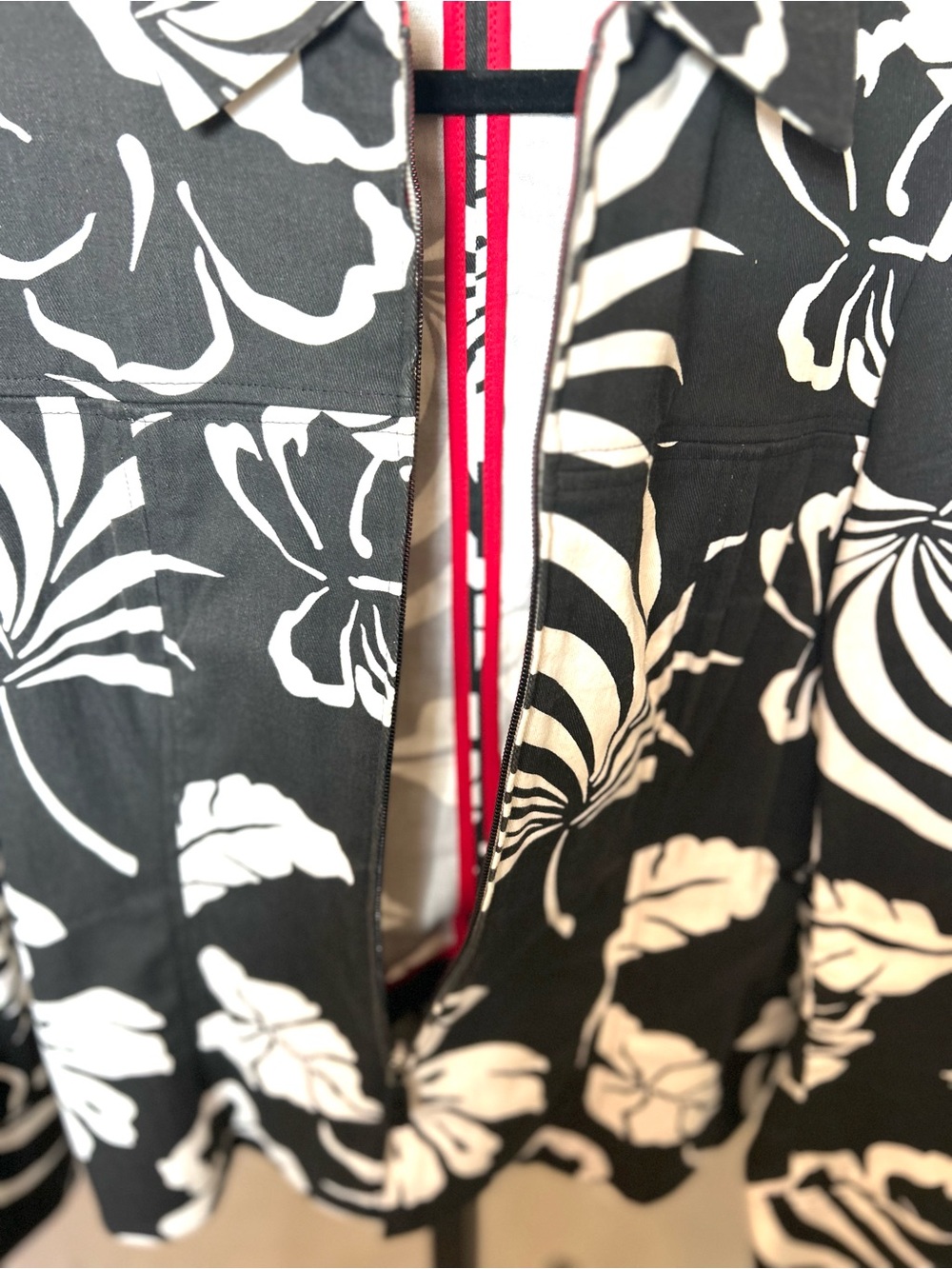 Black & White Floral Blazer Jacket
